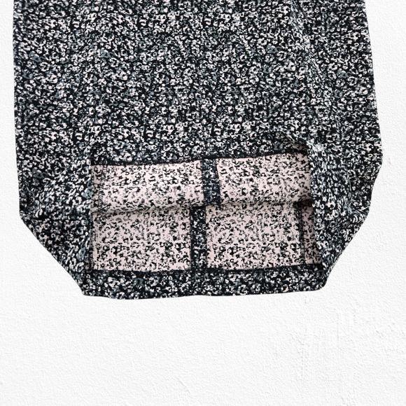 Calvin Klein Black Pink Animal Print Queen Anne Neck Sheath Dress Size 10 - Picture 5 of 8